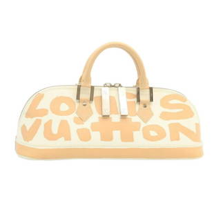 LOUIS VUITTON Graffiti Alma Horizontal Hand Bag Orange White M92176: LOUIS VUITTON Graffiti Alma Horizontal Hand Bag Orange White M92176 Brand: LOUIS VUITTON Style: Hand Bag Exterior Material: Leather Exterior Color: Orange / White Size: See Description Bag Height: