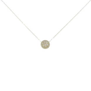 K18YG Diamond Necklace: K18YG Diamond Necklace Brand: Unbranded Style: Necklace Material: K18YG Gender: Ladies Size: 40cm Main Stone: Diamond 0.30ct ActualSize: Diameter : 8.7mm CenterStone: Diamond 0.30ct Type: Necklace