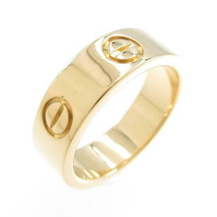 Cartier Love ring: Cartier Love ring Brand: Cartier Style: Ring Material: 750YG Gender: Ladies Size: 9.0 (JPN size) (49) Accessories: No case With warranty card Main Stone: No stone ActualSize: width :5.5mm Type: