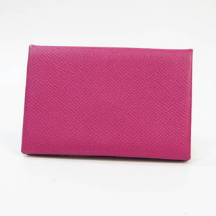 Hermes Calvi Epsom Leather Card Case Rose Purple: Hermes Calvi Epsom Leather Card Case Rose Purple Brand: Hermes Model: Calvi Country of Origin: France Type: Card case Gender: Women Color: Rose Purple Material: Epsom leather Epsom leather: 