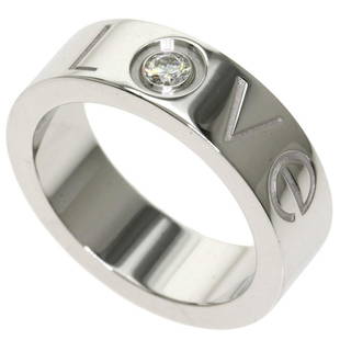 Cartier Love Ring LOVE 2006 Limited 1P Diamond # 47 / K18 White Gold Ladies CARTIER: Cartier Love Ring LOVE 2006 Limited 1P Diamond # 47 / K18 White Gold Ladies CARTIER Brand: Cartier Line: Love Gender: Women Material: White gold (18K) Stone: Diamond US Size: 4 Width: 5.4mm /