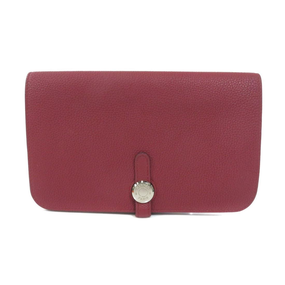 Hermes Dogon GM Silver Hardware Rouge Clena Long Wallet Togo Ladies: Hermes Dogon GM Silver Hardware Rouge Clena Long Wallet Togo Ladies Brand: Hermes Line: Dogon Type: Long wallet (bi-fold) Gender: Women Material: Togo leather Togo leather: Color: Rouge Grenat Size (H