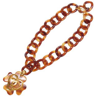 Chanel Heart Coco Mark Plastic Chain Necklace Vintage Gold Brown 95P Accessories: Chanel Heart Coco Mark Plastic Chain Necklace Vintage Gold Brown 95P Accessories Brand: Chanel Model: Heart Coco Mark Plastic Chain Necklace Country of Origin: France Necklace Type: Pendant