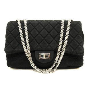 Chanel Bag 2.55 W Chain Shoulder Black Semi-shoulder Matrasse Ladies Satin Canvas: Chanel Bag 2.55 W Chain Shoulder Black Semi-shoulder Matrasse Ladies Satin Canvas Brand: Chanel Line: 2.55 Type: Shoulder bag Material: Satin Canvas Satin: Canvas: Color: Black Hardware
