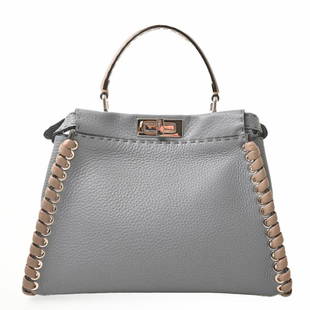 FENDI Fendi Celeria Leather Peek-A-Boo Regular Shoulder Bag Blue: FENDI Fendi Celeria Leather Peek-A-Boo Regular Shoulder Bag Blue Brand: Fendi Line: Selleria Type: Shoulder bag Material: Leather Leather: Color: Blue Gender: Women Size (HxWxD): 24cm x 30cm