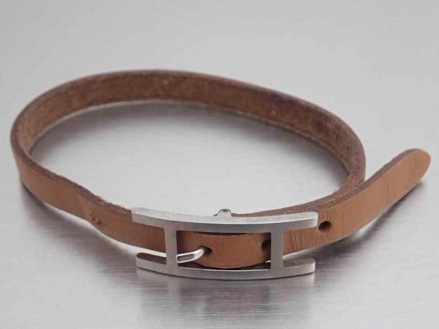 Hermes Bracelet Hapi Brown Leather Bangle Breath Women's Men's: Hermes Bracelet Hapi Brown Leather Bangle Breath Women's Men's Brand: Hermes Line: Hapi Type: Charm bracelet Gender: Men Women Material: Leather Color: Brown Length: 18.5cm / 7.28 Width: 7mm / 0.27 To