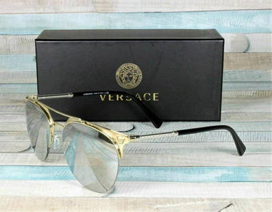 Versace VE2181 12526G Pale Gold Men's Pilot Sunglasses: Versace VE2181 12526G Pale Gold Men's Pilot Sunglasses Lens Technology: Mirrored Vintage: No Brand: Versace Frame Color: Gold Department: Men Type: Sunglasses Lens Material: Polycarbonate Model: