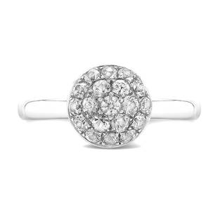 Diamond Domed Puff Pave Ring With High Polish Shank In 18k White Gold: Diamond Domed Puff Pave Ring With High Polish Shank In 18k White Gold Stunning Domed Puff Pave Diamond Ring Features 0.50ctw Of Round Brilliant Melee Set In 18 Karat White Gold 18k White Gold Ring