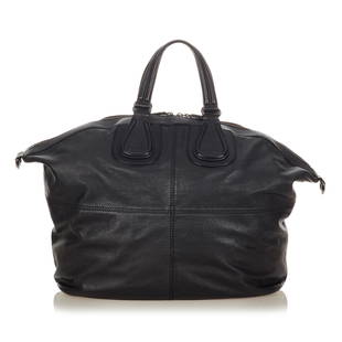 Givenchy Nightingale Leather Satchel: Givenchy Nightingale Leather Satchel The Nightingale satchel features a leather body flat leather handles a detachable flat strap a top zip closure and interior zip and slip pockets. Brand: