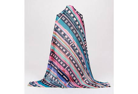 Chanel new multicolor cashmere shawl: Chanel new multicolor cashmere shawl Condition: New Era: Contemporary; 2000s Dimensions: 54" L x 54" W Materials: cashmere and silk Color: multi Chanel brand new multicolor cashmere and silk shawl 