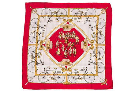 Hermes Les Becanes Silk Scarf