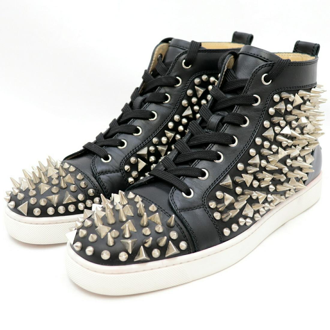 Christian Louboutin Louis Pik Flat Studs High Cut Sneakers Men's