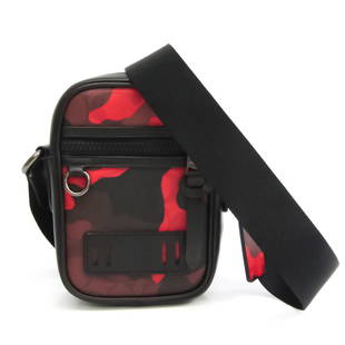 Coach Signature Ink Camouflage Mini Pochette F79910 Unisex Leather Coated Canvas Shoulder Bag Black: Coach Signature Ink Camouflage Mini Pochette F79910 Unisex Leather Coated Canvas Shoulder Bag Black Multi-color Red Color Brand: Coach Line: Signature Model: Ink camouflage mini pochette F79910 