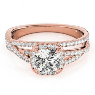 1 ctw Certified VS/SI Cushion Diamond Halo Ring 14k Rose Gold: 1 ctw Certified VS/SI Cushion Diamond Halo Ring 14k Rose Gold 1 ctw Certified VS/SI Cushion Diamond Halo Ring 14k Rose Gold Designer Brand Luxury Jewelrymade in the USA Suggested Retail Price: