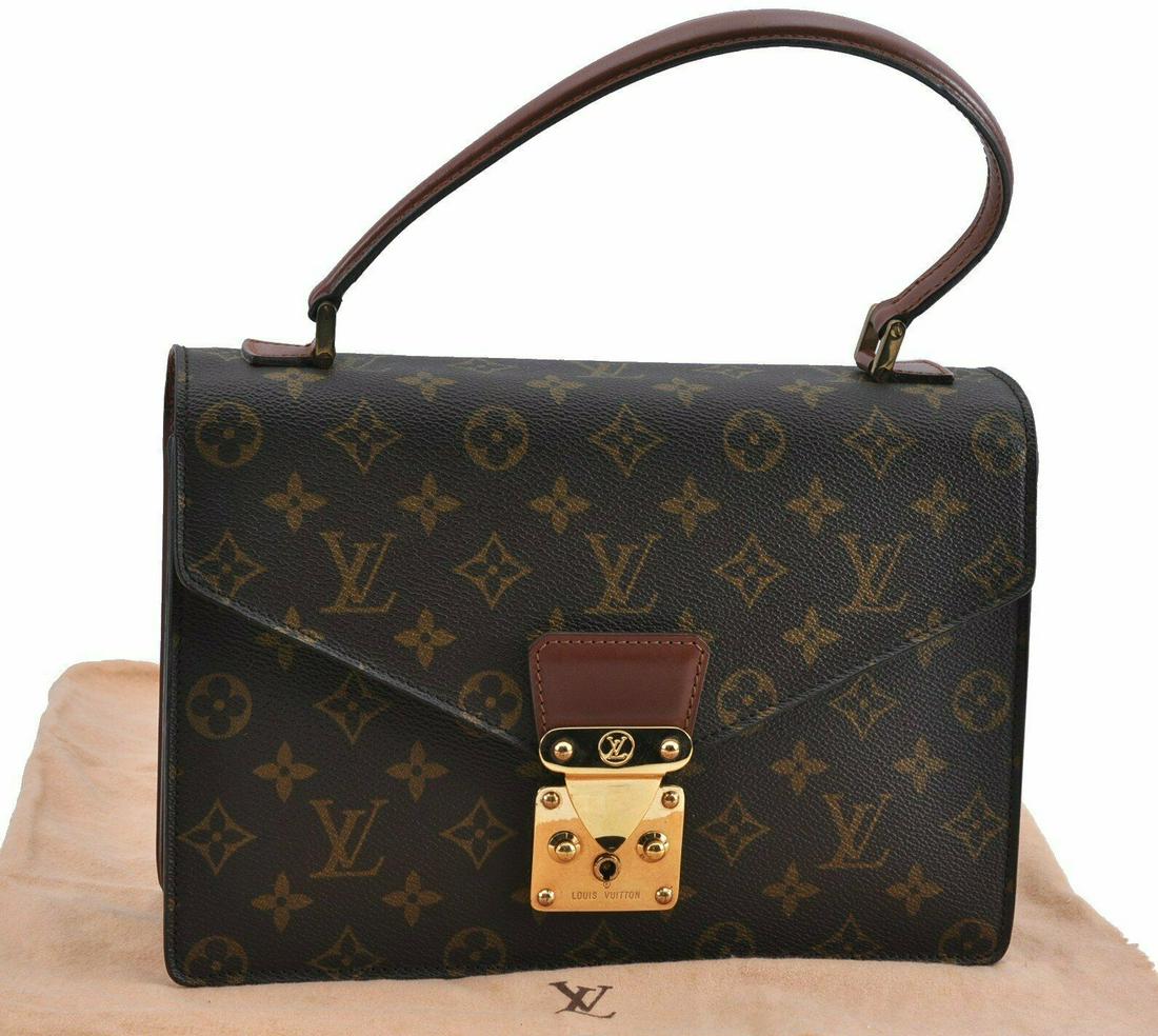 Louis Vuitton Monogram Concorde Hand Bag M51190 Old Model LV: Louis Vuitton Monogram Concorde Hand Bag M51190 Old Model LV Brand: Louis Vuitton Country/Region of Manufacture: France Bag Length: 10.6inches (27cm) Bag Height: 7.5inches (19cm) Bag Depth: 3.1inches