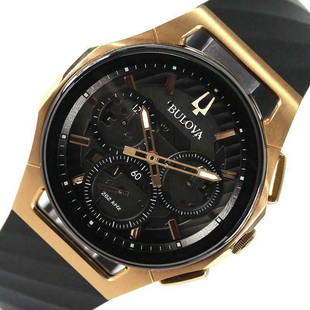 Bulova CURV Chronograph 98A185 Quartz Stainless Steel Rubber Men's Watch: Bulova CURV Chronograph 98A185 Quartz Stainless Steel Rubber Men's Watch Brand: Bulova Type: Wristwatch Department: Mens Pre-Owned The BIDHAUS Guarantee: All items in this auction are guaranteed