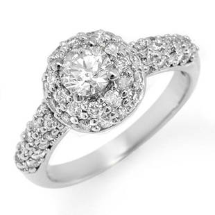 1.35 ctw Certified VS/SI Diamond Ring 18k White Gold: 1.35 ctw Certified VS/SI Diamond Ring 18k White Gold 1.35 ctw Certified VS/SI Diamond Ring 18k White Gold Designer Brand Luxury Jewelrymade in the USA Suggested Retail Price: $7250 .Item: Diamond