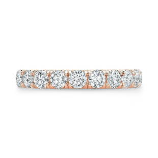 Diamond 10-stone Prong Set Stackable Band In 14k Rose Gold Size 5: Diamond 10-stone Prong Set Stackable Band In 14k Rose Gold Size 5 Beautiful Stackable Diamond Band Features 1ctw Of Round Brilliants Expertly Prong-set In 14k Rose Gold 14k Rose Gold Band With 10