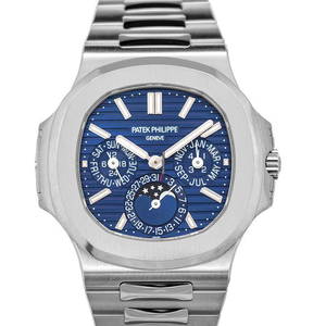 Patek Philippe Nautilus Blue Dial Men's Calendar Watch - 5740/1G-001