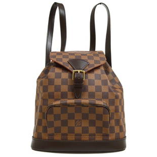 LOUIS VUITTON MONTSOURIS MM BACKPACK BAG PURSE DAMIER EBENE N51143 SP0030: LOUIS VUITTON MONTSOURIS MM BACKPACK BAG PURSE DAMIER EBENE N51143 SP0030 Size: Medium Accents: Logo Model: MONTSOURIS MM Country/Region of Manufacture: France Department: Women Style: Backpack