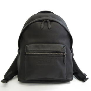 Coach Men's Leather Backpack Black: Coach Men's Leather Backpack Black Brand: Coach Country of Origin: Philippines Type: Backpack Material: Leather Leather: Color: Black Gender: Men Size (HxWxD): 43cm x 35cm x 11cm / 16.92 x