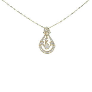 K18YG K18WG 750YG Diamond Necklace: K18YG K18WG 750YG Diamond Necklace Brand: Unbranded Style: Necklace Material: K18YG K18WG 750YG Gender: Ladies Size: 45cm Stone: Diamond 0.46ct ActualSize: imate size of pendant (H x W) : 28.4mm x