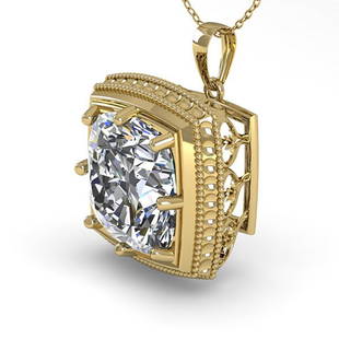 1 ctw VS/SI Cushion Cut Diamond Necklace Art Deco 14k Yellow Gold: 1 ctw VS/SI Cushion Cut Diamond Necklace Art Deco 14k Yellow Gold 1 ctw VS/SI Cushion Cut Diamond Necklace Art Deco 14k Yellow Gold Designer Brand Luxury Jewelrymade in the USA Suggested Retail