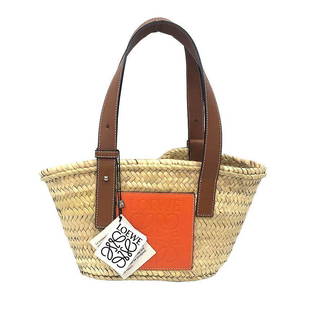 Loewe LOEWE Basket Bag Small 327.02NS93 Palm Leaf Handbag Ladies Back: Loewe LOEWE Basket Bag Small 327.02NS93 Palm Leaf Handbag Ladies Back Brand: Loewe Type: Basket Handbag Gender: Women Material: Leather Leather: Leather/Fur Type: Calfskin Color: Brown 