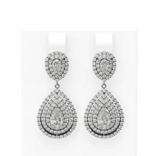 4.33 ctw Pear Diamond Earrings 18K White Gold: 4.33 ctw Pear Diamond Earrings 18K White Gold 4.33 ctw Pear Diamond Earrings 18K White Gold Designer Brand Luxury Jewelrymade in the USA Suggested Retail Price: $19500 Item: Diamond StudTotal Gem