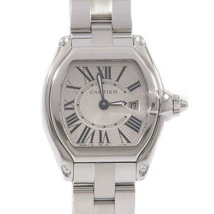 Cartier W62016V3 Roadster Quartz: Cartier W62016V3 Roadster Quartz Brand: Cartier Color: Silver Roman - Department: Ladies Size: Case diameter 31mm x 37mm Max. arm 14.5cm Accessories: With genuine box AdditionalInfo: Quartz