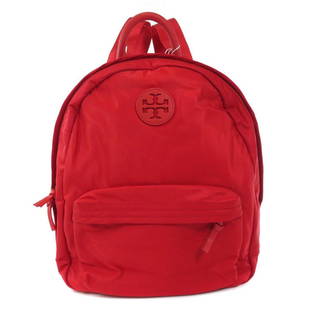 Tory Burch Motif Backpack Daypack Nylon Ladies: Tory Burch Motif Backpack Daypack Nylon Ladies Brand: Tory Burch Type: Backpack Gender: Women Material: Nylon Nylon: Color: Red color Closure: Zipper Size (HxWxD): 33cm x 28cm x 12cm / 12.99