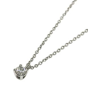 Tiffany Solitaire Diamond Necklace Platinum PT950 Ladies: Tiffany Solitaire Diamond Necklace Platinum PT950 Ladies Brand: Tiffany Necklace Type: Pendant necklace Gender: Women Material: Platinum 950 Stone: Diamond Weight: 2.4g / 0.08oz. Neck