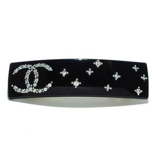 CHANEL Black Clear Plastic Rhinestones Other: CHANEL Black Clear Plastic Rhinestones Other Brand: CHANEL Main Stone: Unknown Metal: Unknown Metal Purity: Unknown Style: Other Jewellery Type: Other Jewellery Color: Black Clear Material: Plastic