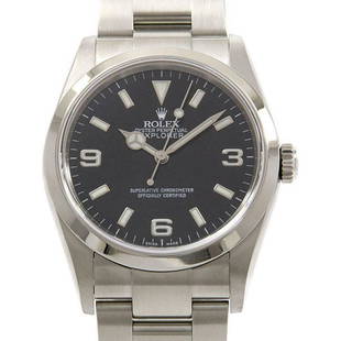ROLEX 114270 Explorer 1 Automatic: ROLEX 114270 Explorer 1 Automatic Brand: ROLEX Color: Black 3.6.9 - Department: Mens Size: Case diameter 36mm Max Arm size: 18cm Accessories: With genuine box AdditionalInfo: Automatic waterproof