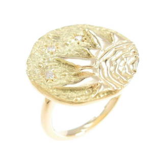K18Yellow Gold Diamond Ring: K18Yellow Gold Diamond Ring Material: K18YG Gender: Ladies Size: 5.0 (JPN size) ActualSize: W : 16.2mm CenterStone: Diamond 0.04ct AB: Very Good The BIDHAUS Guarantee: All items in this