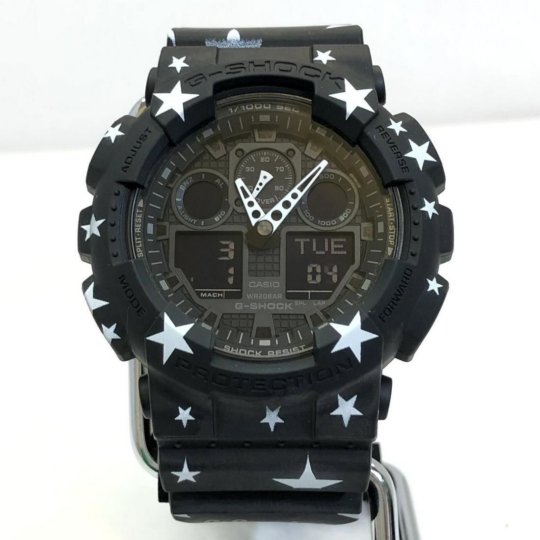 CASIO Casio G-SHOCK watch GA-100 LIBERTY WALK Liberty Walk LBWK collaboration double name black: CASIO Casio G-SHOCK watch GA-100 LIBERTY WALK Liberty Walk LBWK collaboration double name black white star pattern analog digital quartz men's Brand: Casio Line: G-Shock Model: ga-100-100 Gender: Men