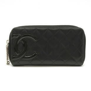 CHANEL Chanel Cambon Line Coco Mark Long Wallet Soft Calf Leather Enamel Black Pink A50078: CHANEL Chanel Cambon Line Coco Mark Long Wallet Soft Calf Leather Enamel Black Pink A50078 Brand: Chanel Line: Cambon Type: Long wallet (bi-fold) Color: Black Pink Size (HxWxD): 10.5cm x 19.5cm