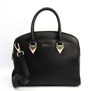 Furla Women's Leather Handbag Shoulder Bag Black: Furla Women's Leather Handbag Shoulder Bag Black Brand: Furla Country of Origin: China Type: Handbag Shoulder bag Gender: Women Material: Leather Leather: Color: Black Hardware Color: