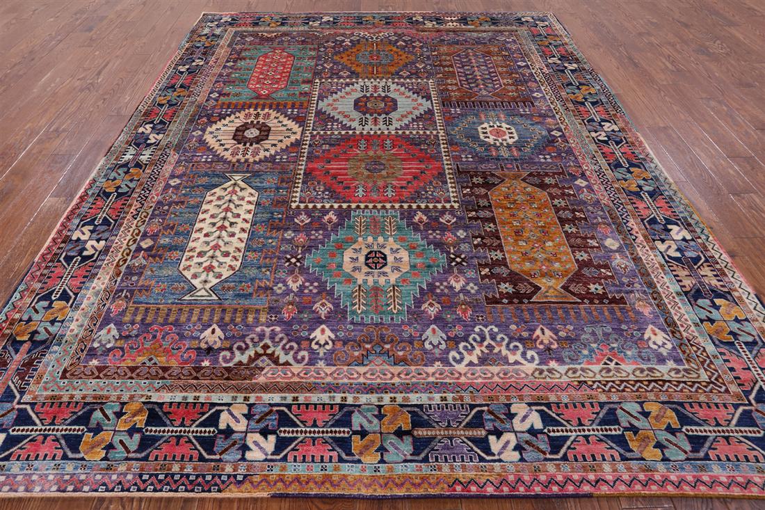 Tribal Fine Serapi Hand Knotted Wool Rug 8' 2" X 10' 0": Tribal Fine Serapi Hand Knotted Wool Rug 8' 2" X 10' 0" Design: Tribal Exact Size: 8\ 2 X 10\ 0 Style: Fine Serapi Foundation: Cotton Pile: Wool Weave: Hand-knotted Age: New The BIDHAUS Guarantee: All