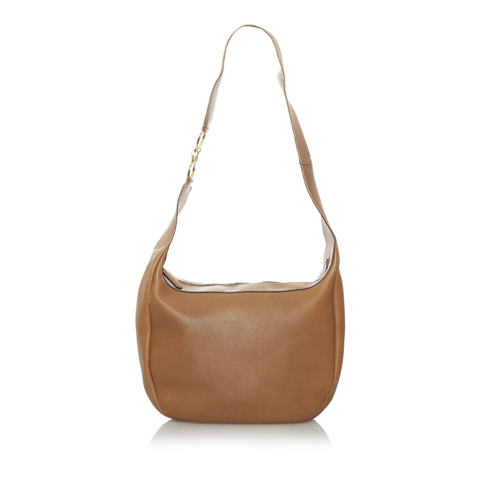 Ferragamo Gancini Leather Shoulder Bag: Ferragamo Gancini Leather Shoulder Bag This shoulder bag features a leather body a flat leather strap and a top zip closure. Brand: Ferragamo Model: Gancini Leather Shoulder Bag Origin: Italy Category