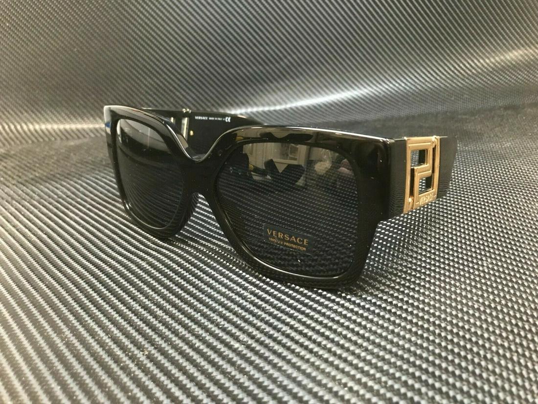 VERSACE VE4402 GB1 87 Black Rectangle Women's 59 mm: VERSACE VE4402 GB1 87 Black Rectangle Women's 59 mm Vintage: No Brand: Versace Frame Color: Black Department: Women Type: Sunglasses Lens Material: Plastic Model: VE4402-GB1-87-59 Style: Square Frame 