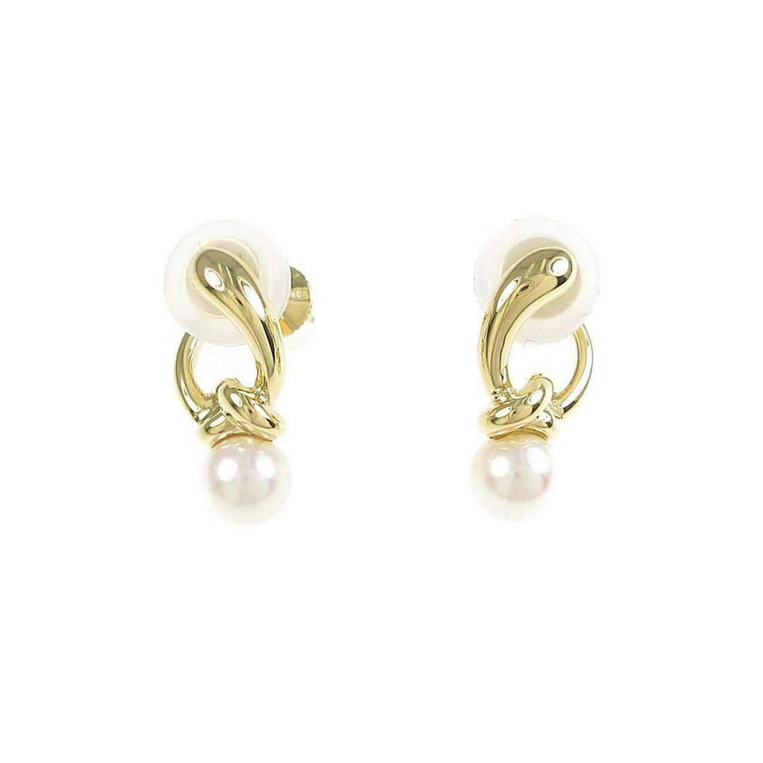 Mikimoto Akoya Pearl Earrings: Mikimoto Akoya Pearl Earrings Brand: MIKIMOTO Style: Earrings Material: K18YG Gender: Ladies Accessories: No case Main Stone: Akoya Pearl 5.50mm Actualsize: size (H x W) : 16.8mm x 9.2mm Centerstone: 