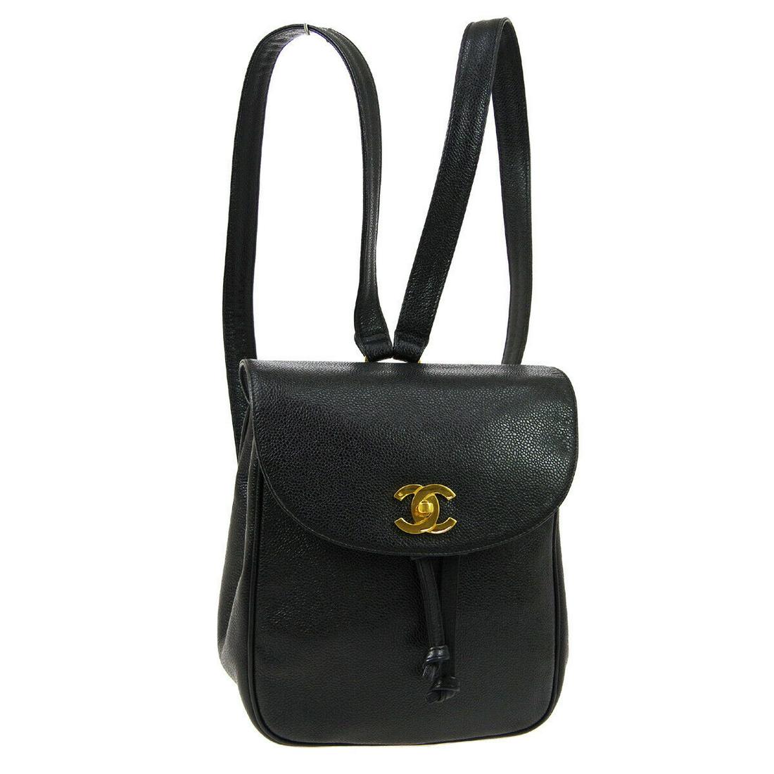 CHANEL CC Chain Backpack Bag 3507375 Purse Black Caviar Skin Leather: CHANEL CC Chain Backpack Bag 3507375 Purse Black Caviar Skin Leather Size: Medium Accents: Logo Model: CHANEL CC Chain Backpack Bag Style: Backpack Bag Height: 9.4 Product Line: CHANEL Caviar Material