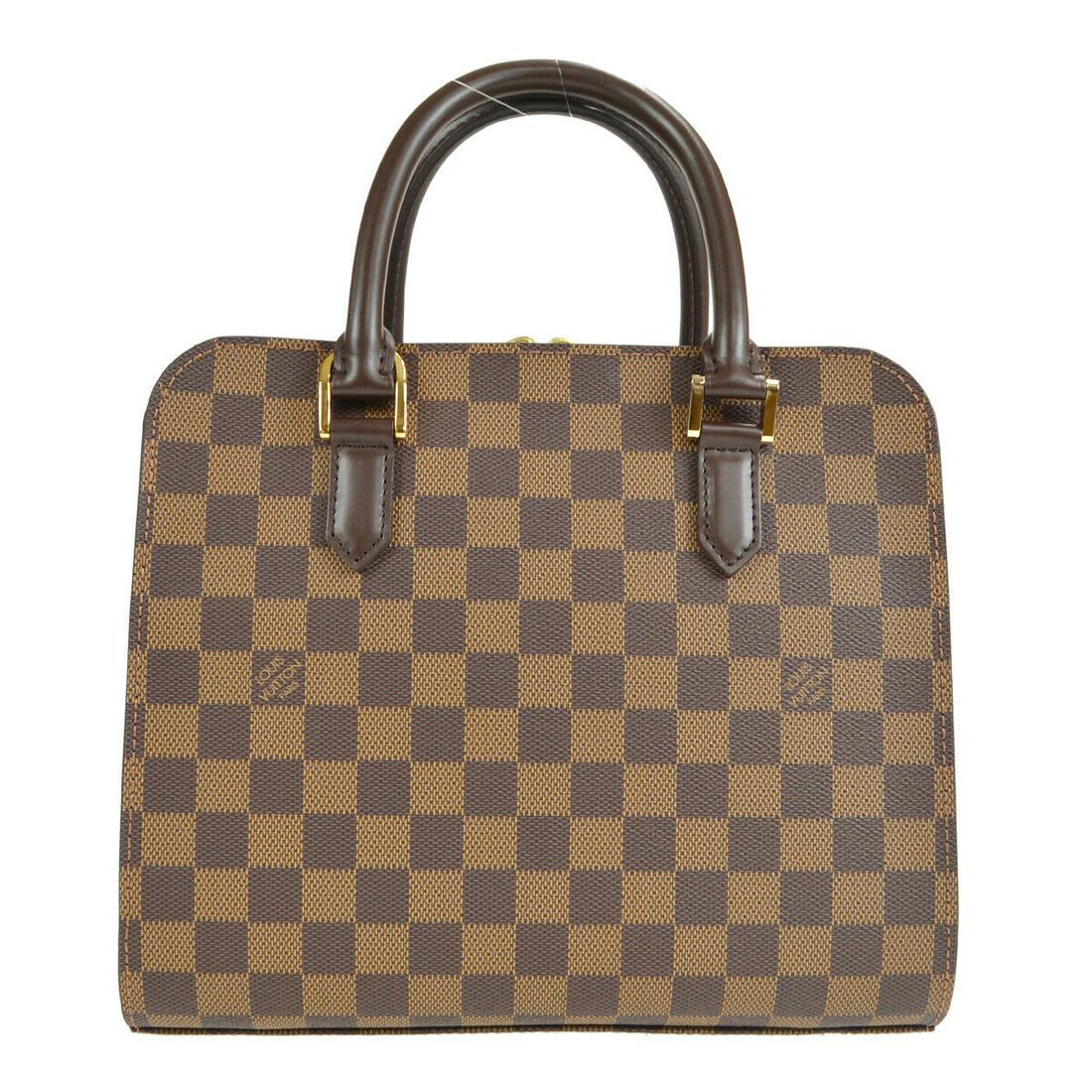 LOUIS VUITTON TRIANA HAND BAG PURSE DAMIER CANVAS EBENE N51155 LOUIS VUITTON TRIANA HAND BAG PURSE DAMIER CANVAS EBENE N51155
