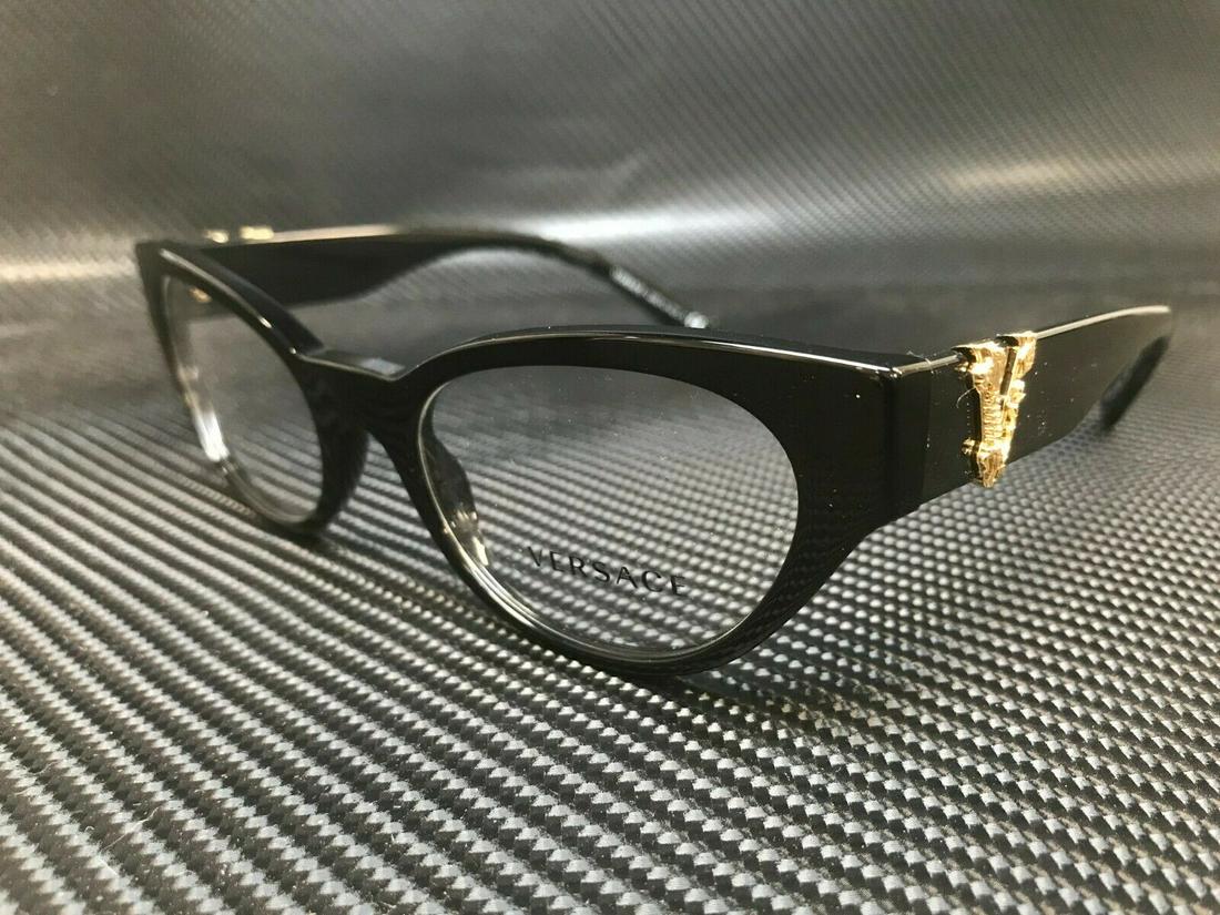VERSACE VE3282 GB1 Black Demo Lens Women's Eyeglasses 53: VERSACE VE3282 GB1 Black Demo Lens Women's Eyeglasses 53 Department: Women Type: Eyeglasses Brand: Versace Frame Color: Black New The BIDHAUS Guarantee: All items in this auction are guaranteed authen