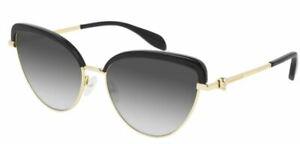 ALEXANDER MCQUEEN AM0257S 001 Black Grey Cat Eye Oval 58 mm Women's: ALEXANDER MCQUEEN AM0257S 001 Black Grey Cat Eye Oval 58 mm Women's Brand: Alexander McQueen Department: Women Frame Color: Black Style: Cat Eye Type: Sunglasses New The BIDHAUS Guarantee: All items i