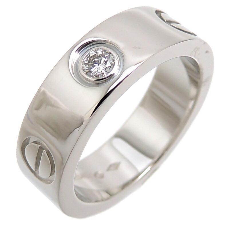 Cartier Pt950 # 49 1P Diamond Love Ladies Ring / Platinum No. 9: Cartier Pt950 # 49 1P Diamond Love Ladies Ring / Platinum No. 9 Brand: Cartier Line: Love Model: Love ring / ring Number in Pack: 1 Gender: Women Color: Silver Material: Platinum 950 Stone: Diamond US