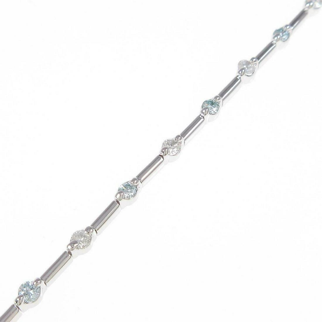 K18WG Diamond Bracelet: K18WG Diamond Bracelet Brand: Unbranded Style: Bracelet Material: K18WG Gender: Ladies Size: 17.5cm Main Stone: Diamond 1.00ct Actualsize: width : 2.6mm Centerstone: Diamond 1.00ct Type: Bracelet Meta