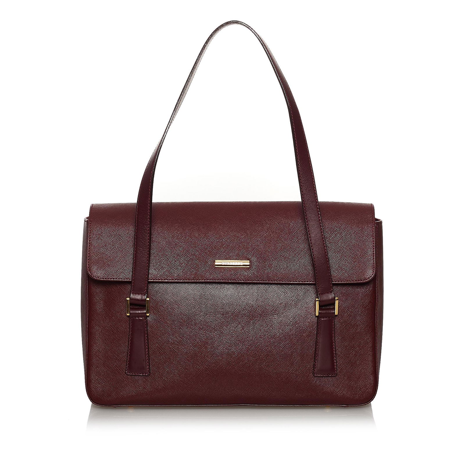 Burberry Leather Shoulder Bag: Burberry Leather Shoulder Bag This shoulder bag features a leather body flat leather straps a top flap with magnetic closure and interior zip and slip pockets. Brand: Burberry Model: Leather Shoulder