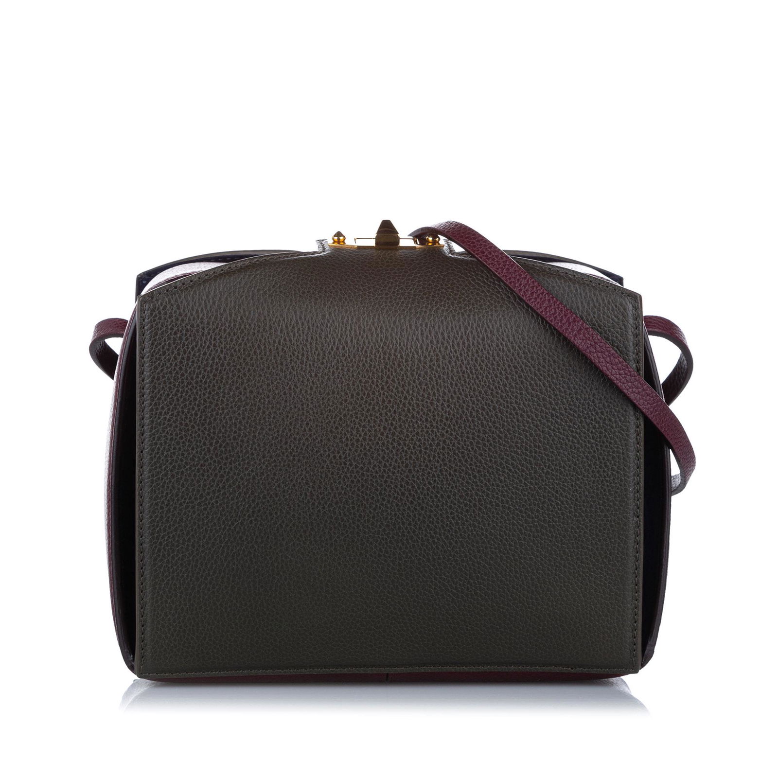 Alexander McQueen Legend Box Leather Shoulder Bag: Alexander McQueen Legend Box Leather Shoulder Bag The Legend Box shoulder bag features a leather body a flat shoulder strap a top flap with a turn lock closure and interior zip and slip pockets. Brand
